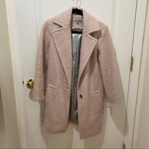 calvin klein light pink wool pea coat